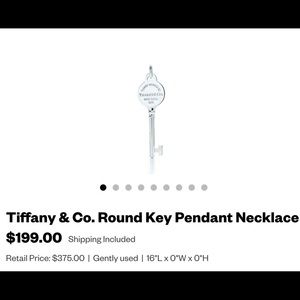 Tiffany & Co round key pendant